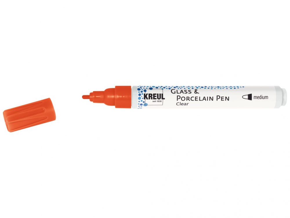 Markere Kreul Clear pentru sticla si portelan, varf mediu 2-4 mm,diverse culori