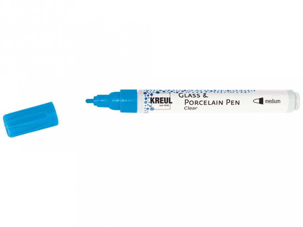 Markere Kreul Clear pentru sticla si portelan, varf mediu 2-4 mm,diverse culori