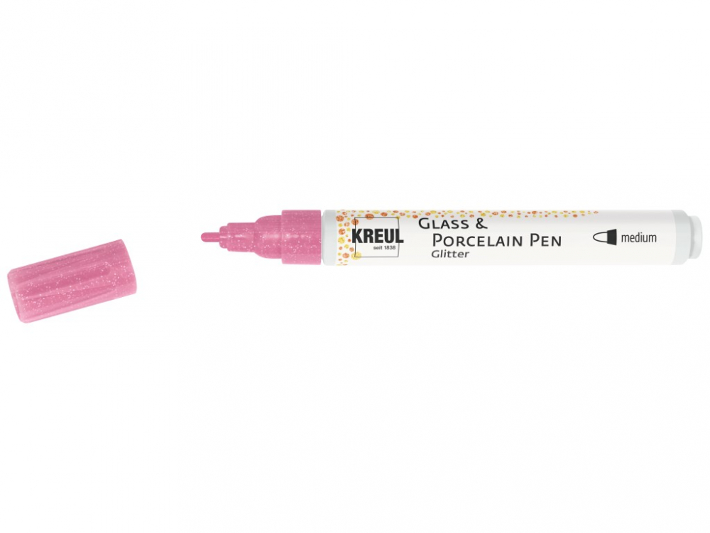Markere Kreul Glitter pentru sticla si portelan,varf mediu 1-3 mm,diverse culori