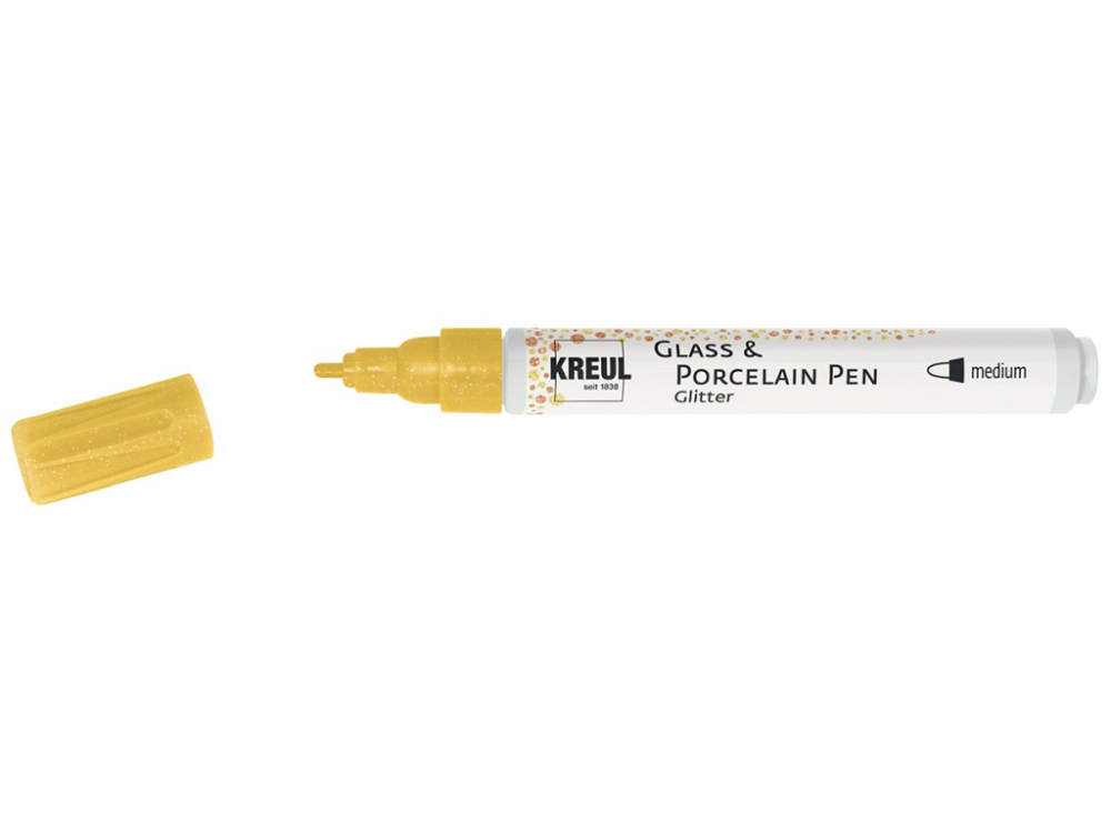 Markere Kreul Glitter pentru sticla si portelan,varf mediu 1-3 mm,diverse culori