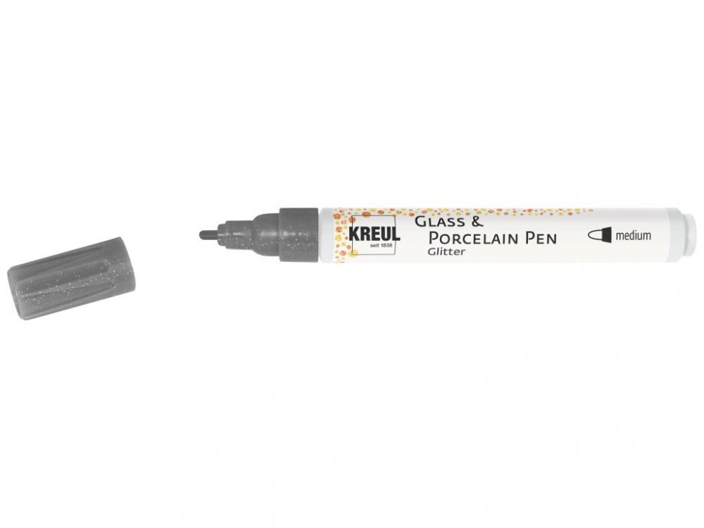 Markere Kreul Glitter pentru sticla si portelan,varf mediu 1-3 mm,diverse culori