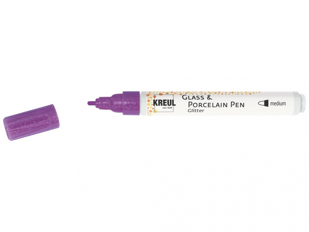Markere Kreul Glitter pentru sticla si portelan,varf mediu 1-3 mm,diverse culori
