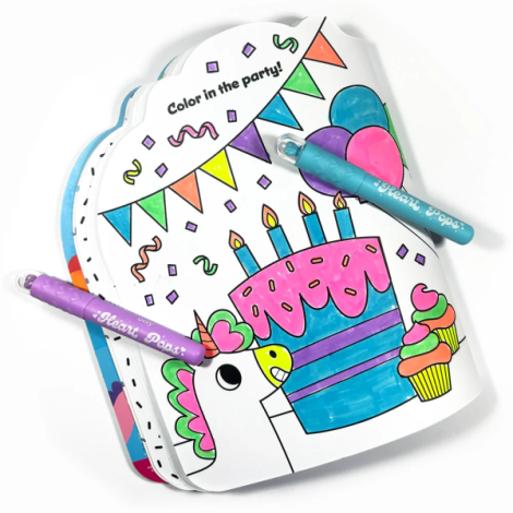 Markere - set 6 culori neon - Inimioare, Heart Pops - poza 5