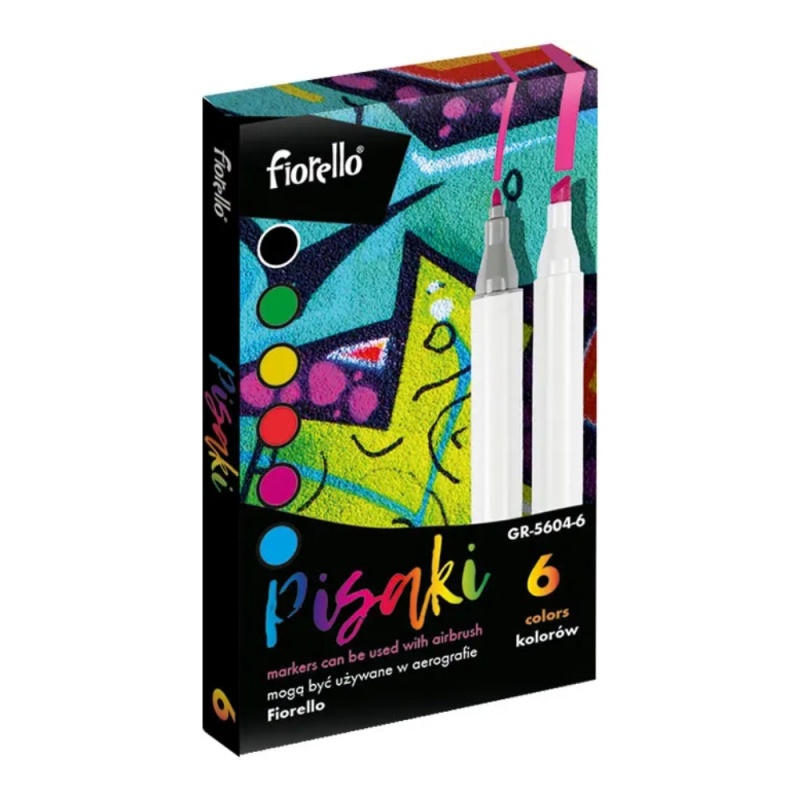 Markere spray vopsea pentru aerograf Fiorello set 6 buc