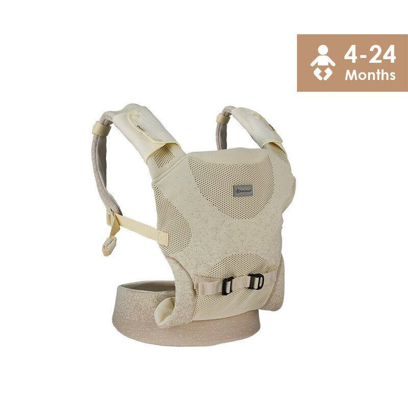 Marsupiu bebe, Bebe Stars, Carry Me Air max, Cu 3 moduri de purtare, Conform cu EN13209-2, EN71-2, EN71-3, 4 - 24 luni, Beige