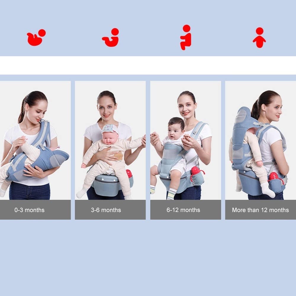 Marsupiu Bebelusi Rosu Cu Scaunel - poza 2