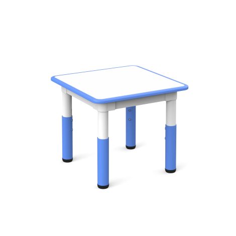 Masa alb-albastru patrata din plastic reglabila mas 1-3 pentru gradinita - poza 1