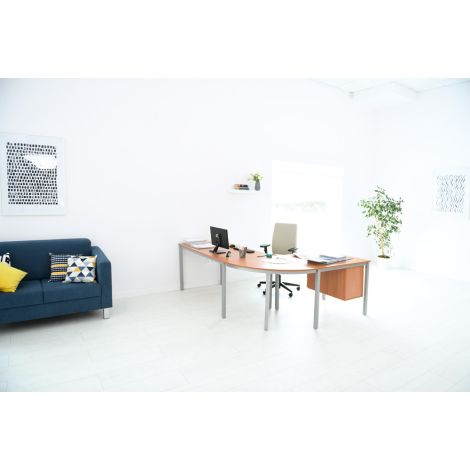 Masa cu picioare metalice, blat 140 x 80 cm, inaltime 76 cm - poza 2