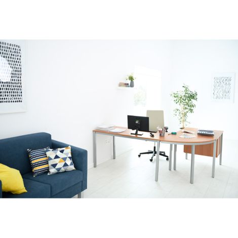Masa cu picioare metalice, blat 140 x 80 cm, inaltime 76 cm - poza 3
