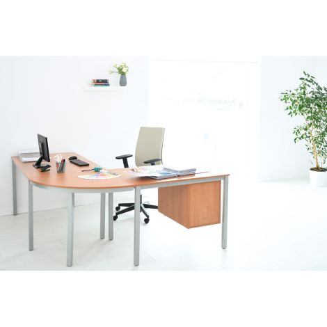 Masa cu picioare metalice, blat 140 x 80 cm, inaltime 76 cm - poza 4