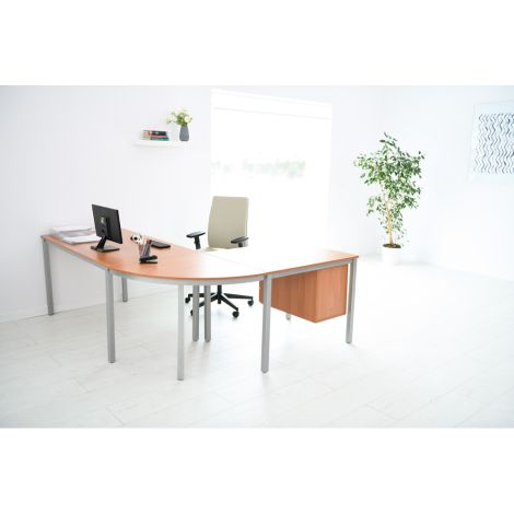 Masa cu picioare metalice, blat 140 x 80 cm, inaltime 76 cm - poza 5