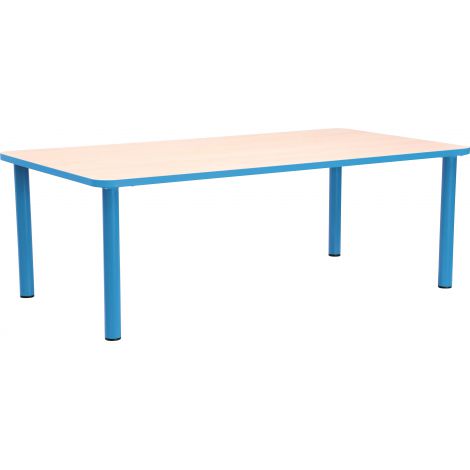Masa dreptunghiulara Bambino 58 cm cu cant bleu