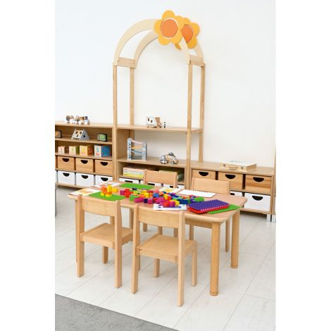 Masa dreptunghiulara Flexi 120x60 cm, cu blat gros, ajustabila mas 0-3, gradinita - poza 5