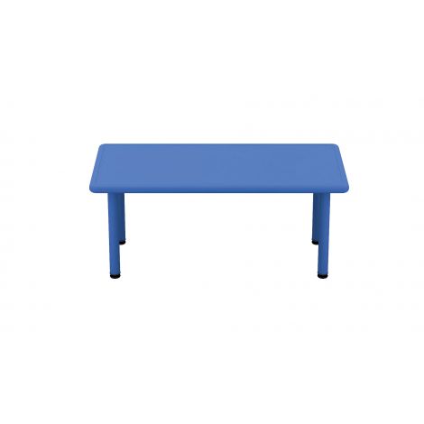 Masa dreptunghiulara reglabila din plastic pentru gradinita, 40-60 cm, albastru - poza 2