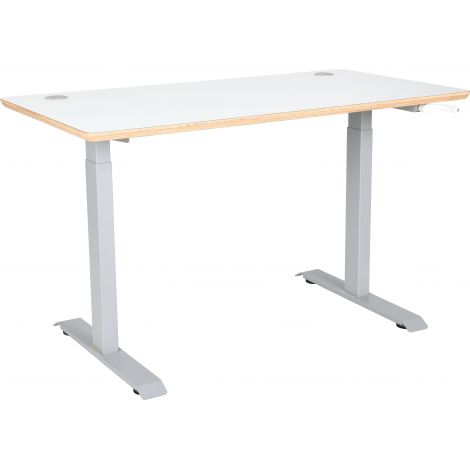 Masa HPL pentru laborator scolar, reglabila manual pe inaltime in intervalul 70-117 cm, pentru 2 elevi - poza 1