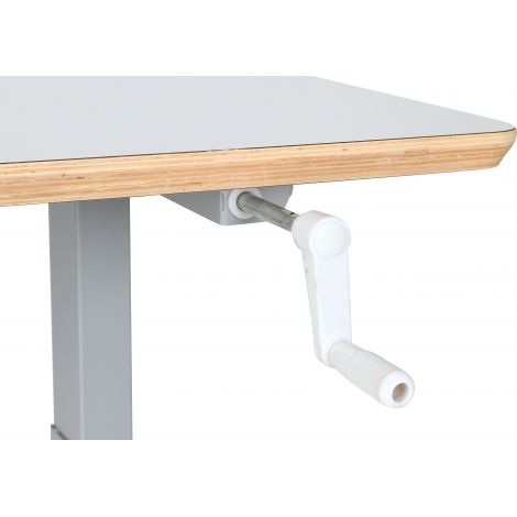 Masa HPL pentru laborator scolar, reglabila manual pe inaltime in intervalul 70-117 cm, pentru 2 elevi - poza 4