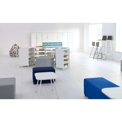 Masa mica alba 65x50x50 low pentru sala de relaxare, asteptare, gradinita si scoala - poza 2