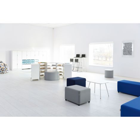 Masa mica alba 65x50x50 low pentru sala de relaxare, asteptare, gradinita si scoala - poza 3