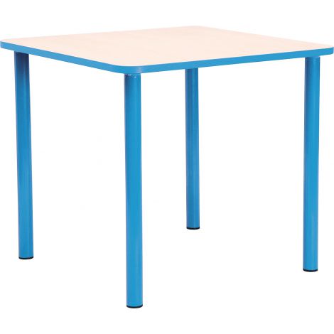 Masa patrata Bambino 40 cm cu cant bleu
