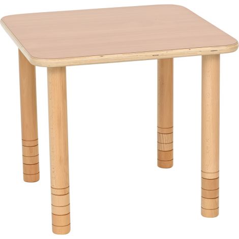 Masa patrata Flexi 60x60 cm, cu blat gros, ajustabila mas 0-3, gradinita - poza 1