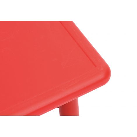 Masa patrata reglabila din plastic pentru gradinita, 40-60 cm, rosu - poza 4