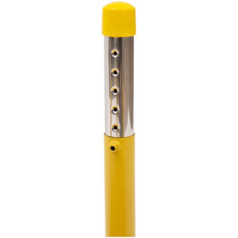 Masa pentagonala, 90 cm diametru, galbena, din plastic, reglabila, marimea 0-3 pentru gradinita - poza 2