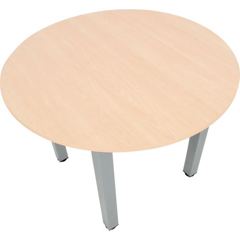 Masa rotunda, diam 100 cm, inaltime 76 cm, culoare artar, scoala, sala asteptare - poza 2
