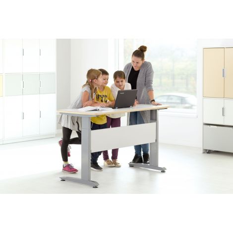 Masa scolara HLP, cu 2 locuri, cu inaltime reglabila electric, pentru laborator scolar - poza 3