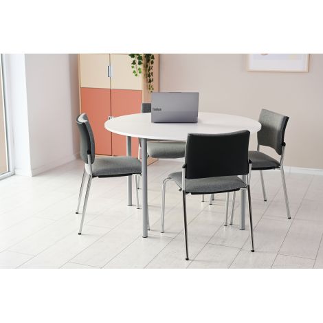 Masa scolara rotunda ML blat alb, 120 cm diametru, mas 6, inaltime 76 cm - poza 2