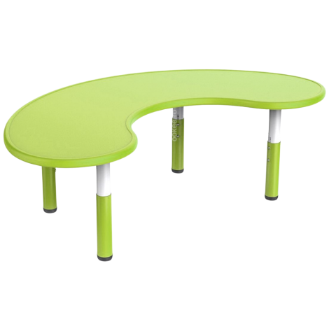 Masa semirotunda verde, din plastic, reglabila, marimea 1-3 pentru gradinita - poza 1