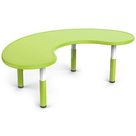 Masa semirotunda verde, din plastic, reglabila, marimea 1-3 pentru gradinita - poza 2