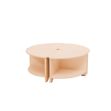 Masa sfert de cerc 40x40x30 cm, colectia Frank, gradinita, cresa - poza 4