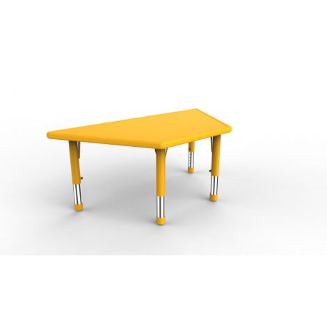 Masa trapezoidala galbena din plastic reglabila marimea 1-3 pentru gradinita - poza 4