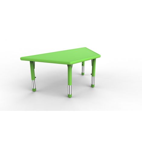 Masa trapezoidala verde din plastic reglabila marimea 1-3 pentru gradinita - poza 4