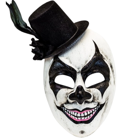 Masca commedia dellarte alb cu negru - poza 1