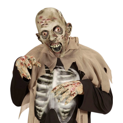 Masca zombie leprous latex - poza 2