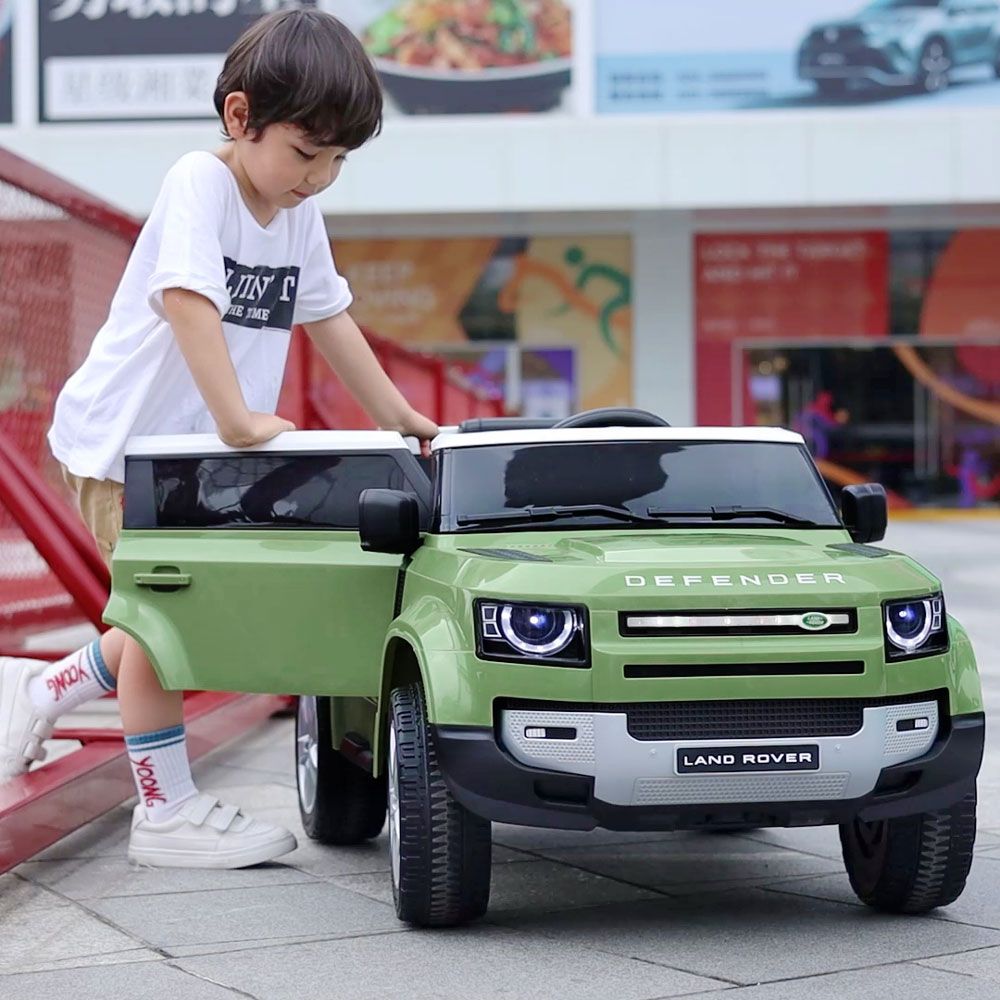 Masina cu acumulator Ocie Jeep Land Rover Defender 12 V Verde - poza 2
