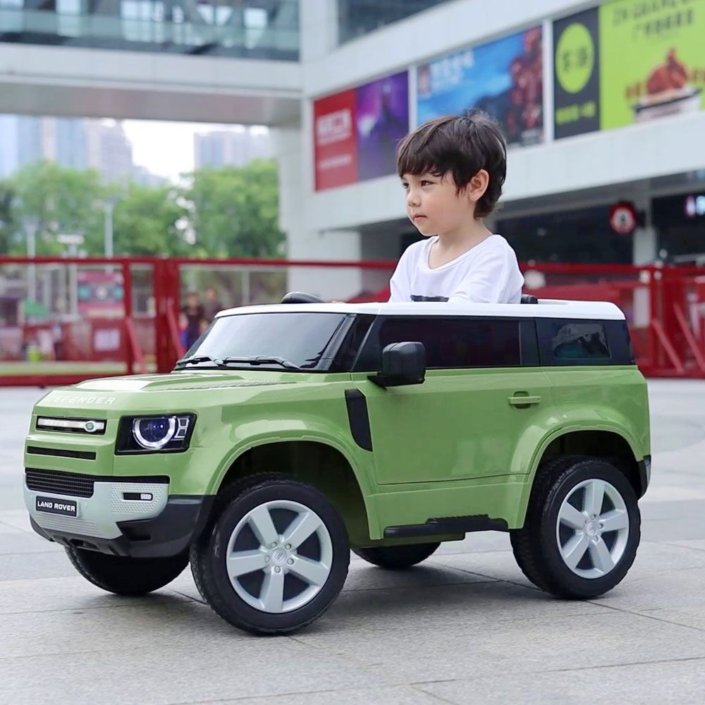 Masina cu acumulator Ocie Jeep Land Rover Defender 12 V Verde - poza 3