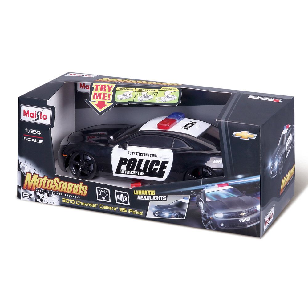 Masina cu sunete si lumini Maisto Motosounds Chevrolet Camaro SS Police 1:24 - poza 2