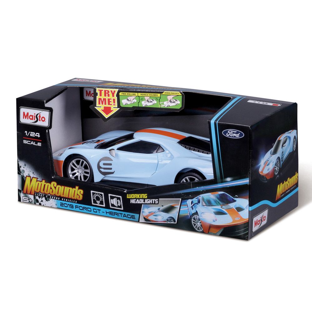 Masina cu sunete si lumini Maisto Motosounds Ford GT Heritage 2019 1:24 - poza 2