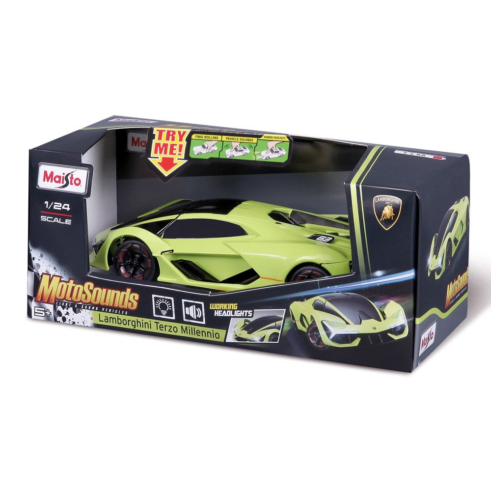 Masina cu sunete si lumini Maisto Motosounds Lamborghini Terzo Millenio 1:24 - poza 2