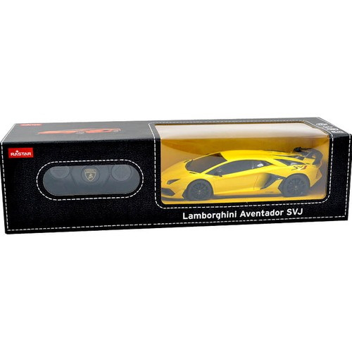 Masina cu Telecomanda Lamborghini Aventador SVJ Galben, Scara 1:24