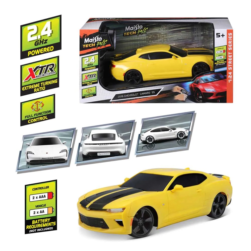 Masina cu telecomanda Maisto Tech Chevrolet Camaro SS 1:24 Galbena - poza 3