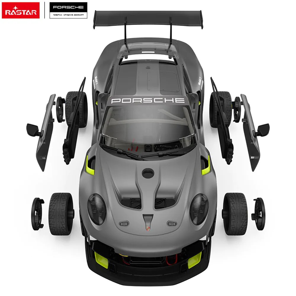 Masina de asamblat cu telecomanda Rastar Porsche 911 GT2 RS Clubsport 25 scara 1:18 - poza 4