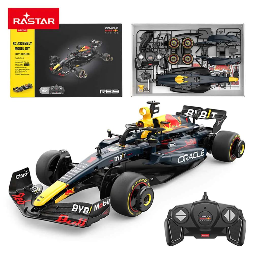 Masina de asamblat cu telecomanda Rastar Red Bull F1 RB19 1:16 - poza 3