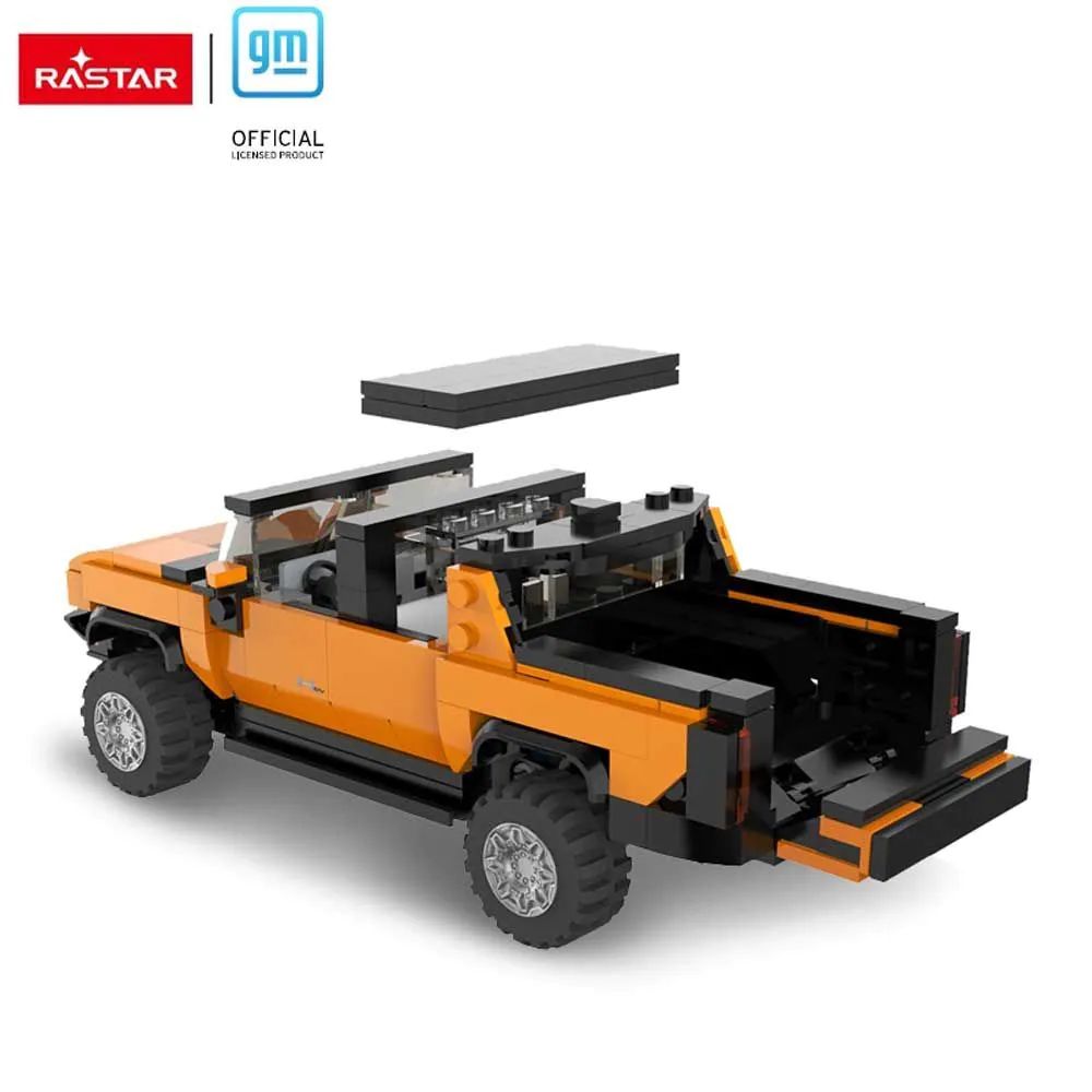 Masina de construit Rastar Jeep Hummer EV 1:30 Orange - poza 2