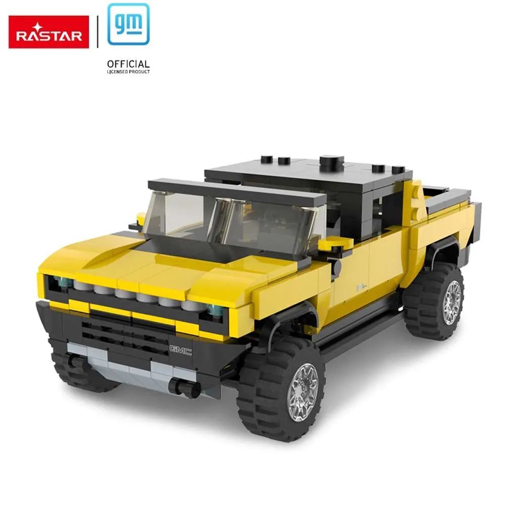 Masina de construit Rastar Jeep Hummer EV 1:30 Yellow - poza 1