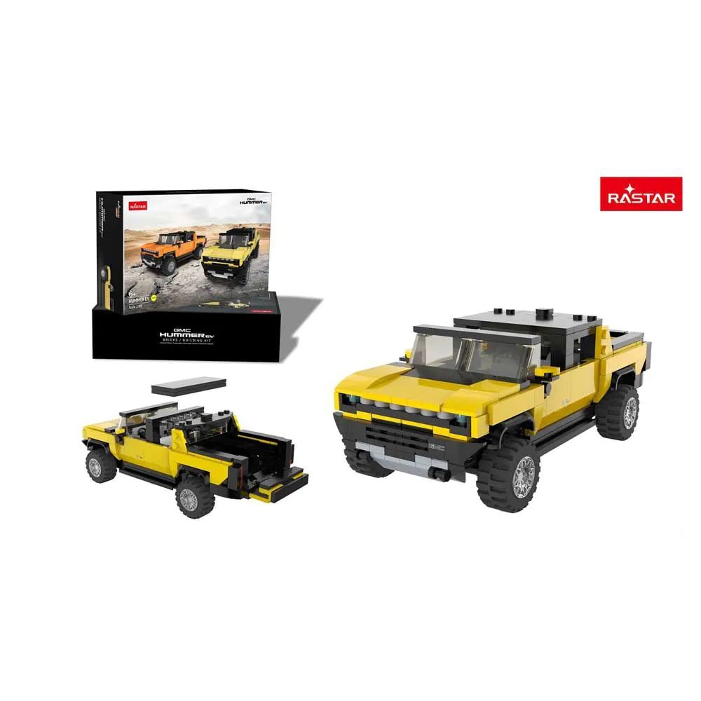 Masina de construit Rastar Jeep Hummer EV 1:30 Yellow - poza 2