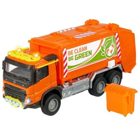Masina de gunoi Majorette Volvo Garbge Collector cu tomberon - poza 1