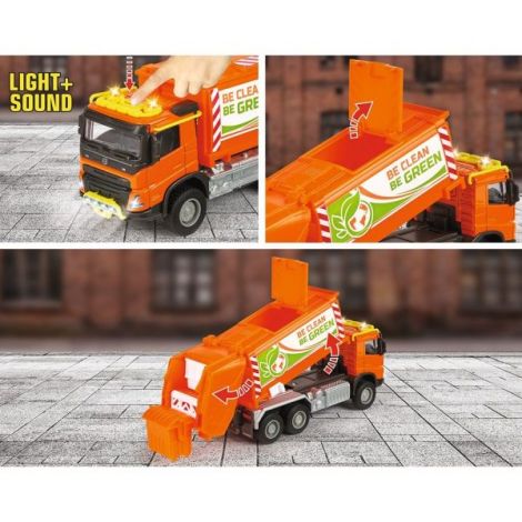 Masina de gunoi Majorette Volvo Garbge Collector cu tomberon - poza 5